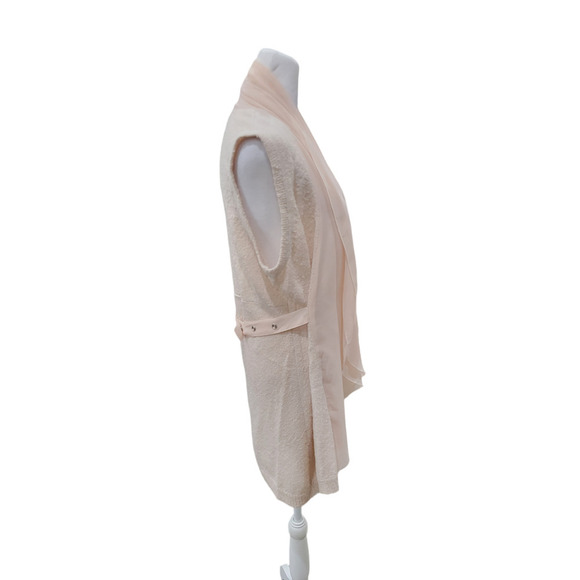 Soft Surroundings Women's Chiffon Waterfall Draped Sweater Vest Size‎ Small Pink - Picture 7 of 12